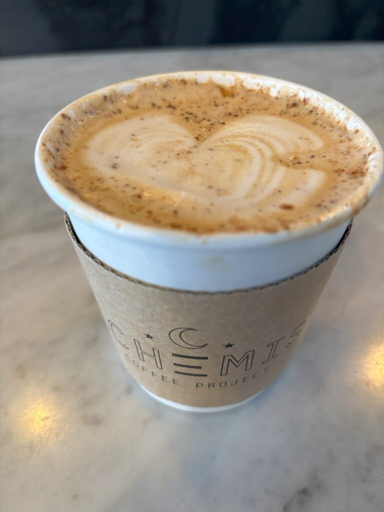 Alchemist Coffee in Koreatown (just a coffee with a latte heart)