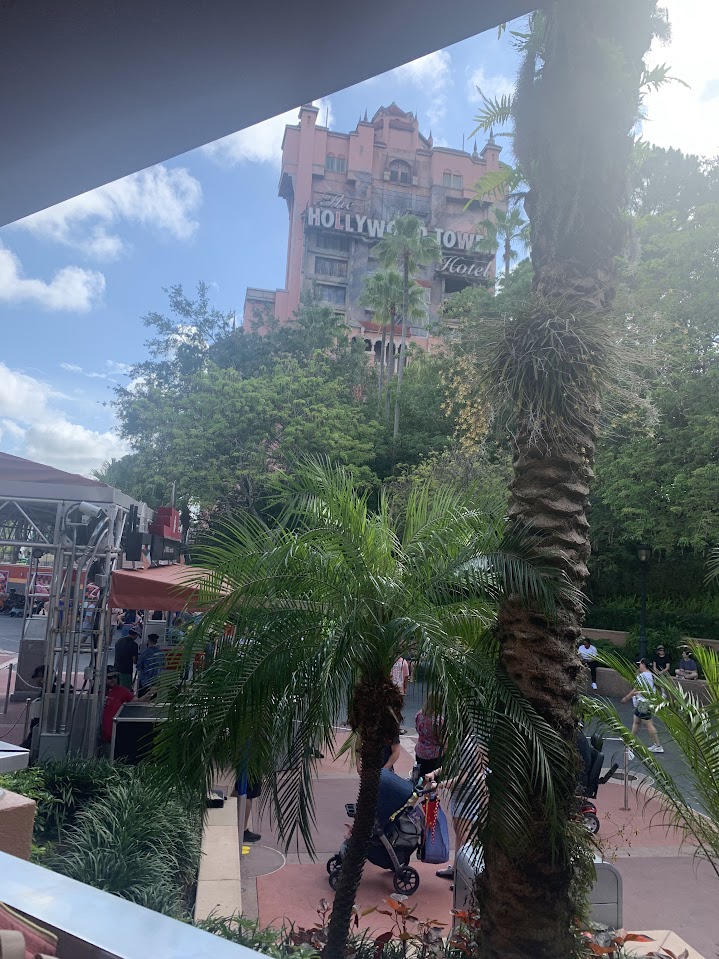 Tower of Terror from Rockin Rollercoaster in Hollywood Studios