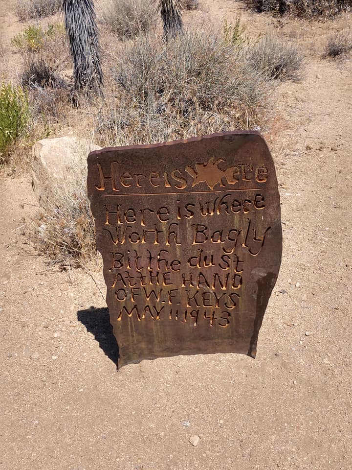 The tombstone along the Wall Street Mill trail