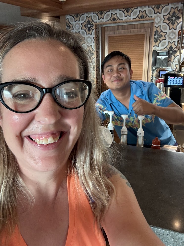 The birthday barista and me- we share our special day (though he's a bit younger).