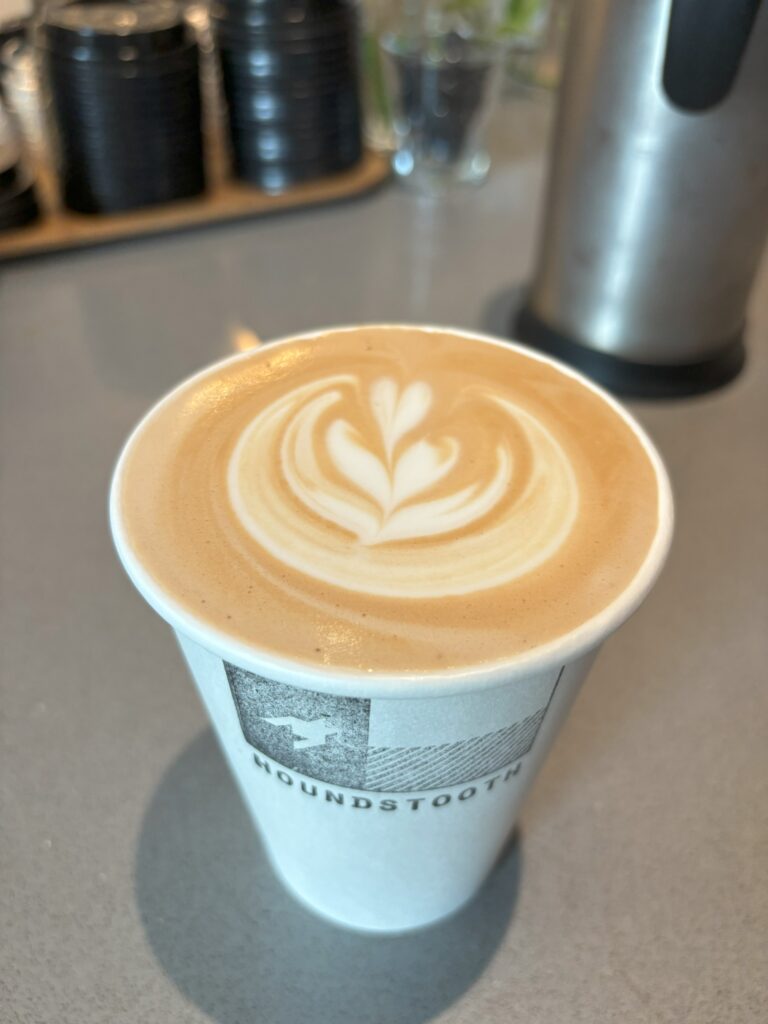 Houndstooth coffee with tulip latte art 

Guide to Austin, Texas