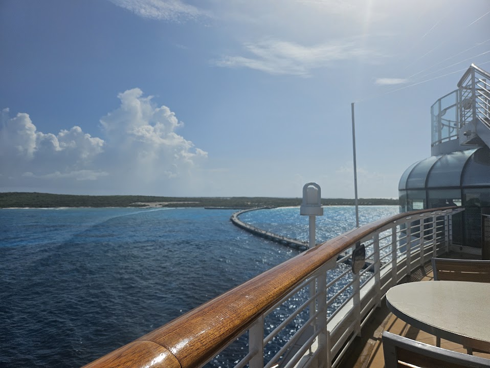 A view of the pier from the boat