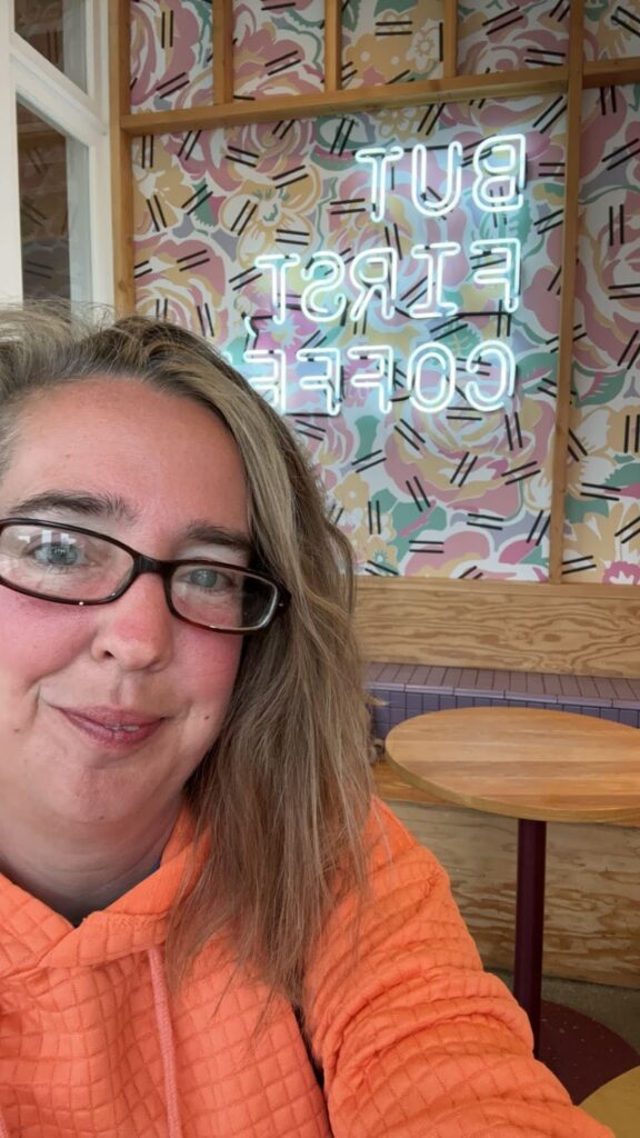 Me at one of the coffee shops in Los Angeles