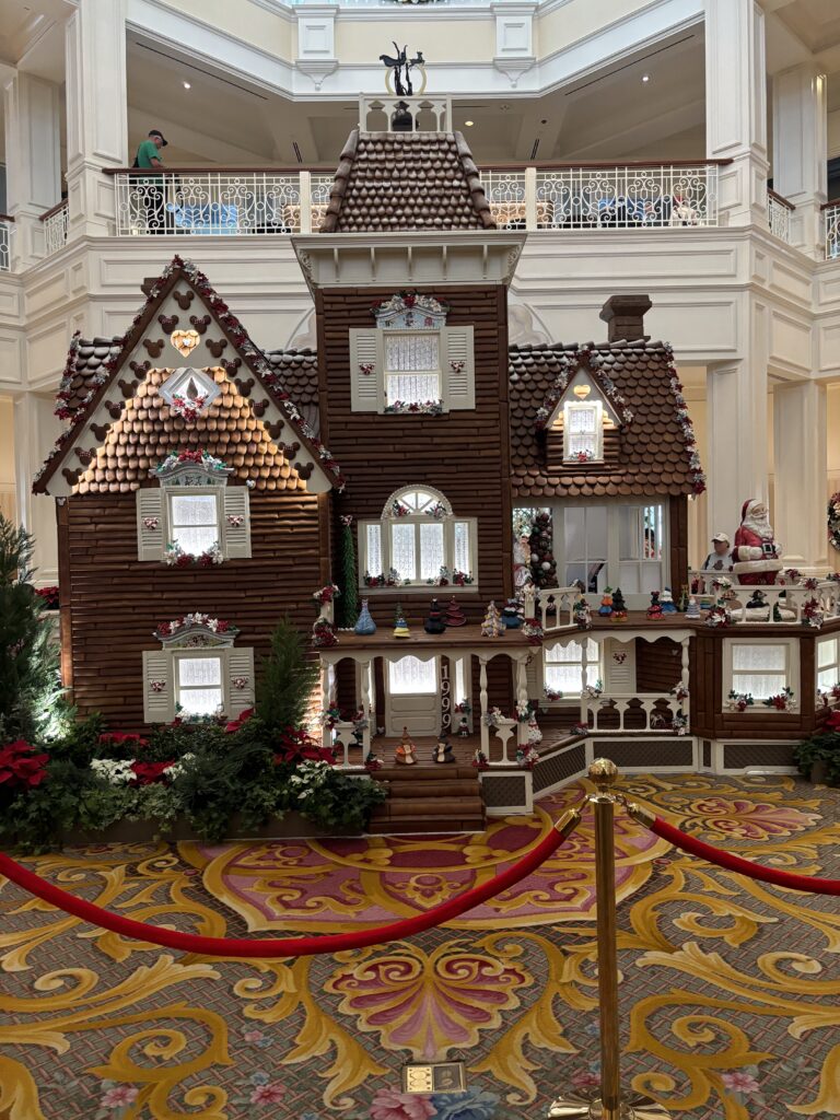 A life-sized gingerbread house at the Grand Floridian 