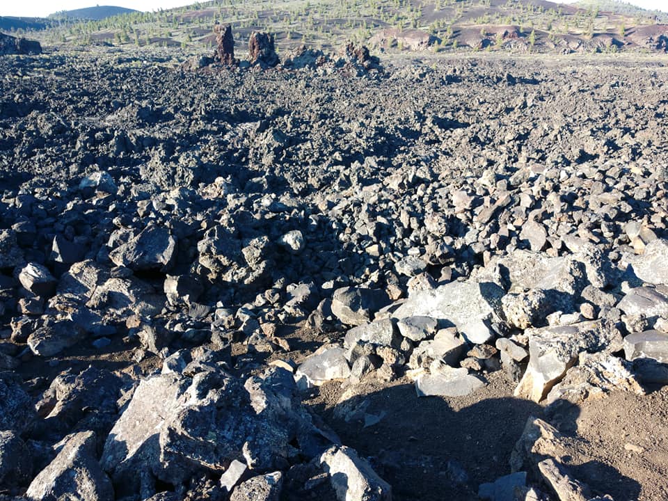 Chunky rocks located in Craters of the Moon National Monument