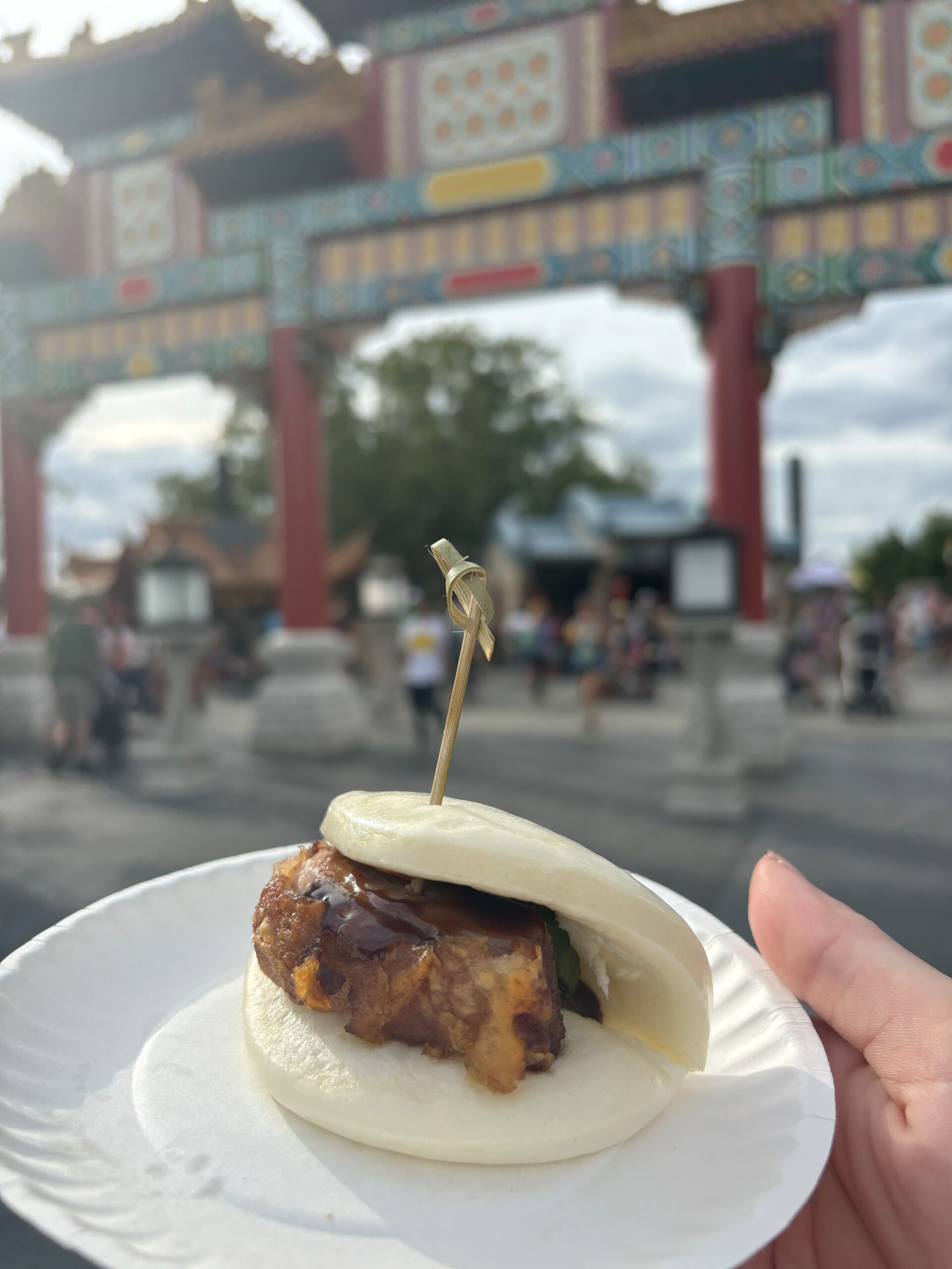 A bao bun in Epcot's Japan area