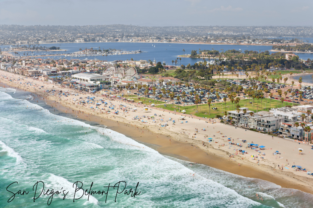 A large view of San Diego's Belmont Park
