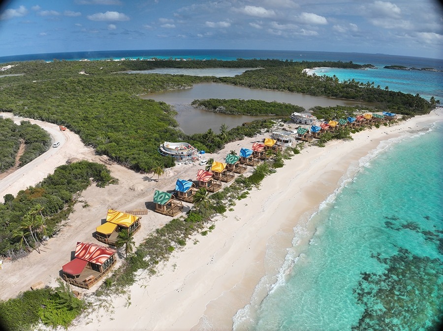 A view of the canabanas at Disney's Lookout Cay