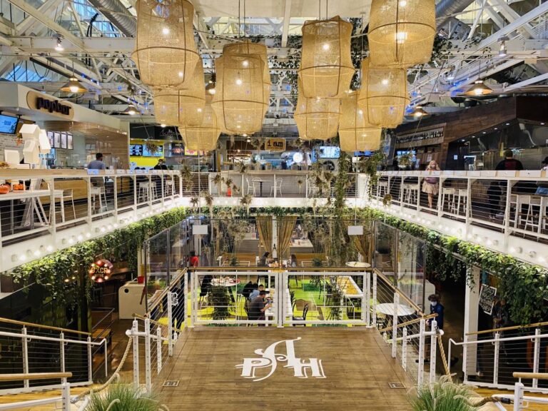 A view of the Anaheim Packing District from up top